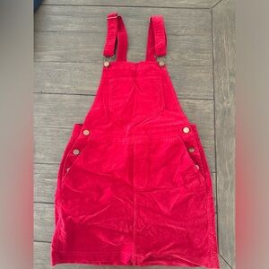 Forever 21 Womens Corduroy Overall Mini Dress M